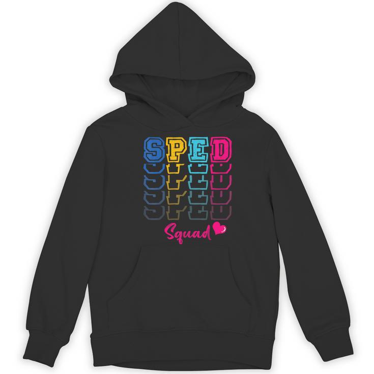 SPED Squad Proud Special Education Para Teacher Colorful Women's Hoodie, novelty gifts, funny gifts SPED Squad Proud Special Education Para Teacher Colorful Women's Hoodie, novelty gifts, funny gifts