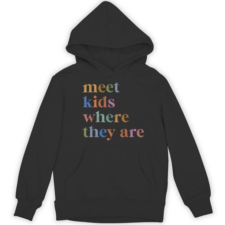 SPED Teacher SLP Meet Kids Where They Are Special Education Women's Hoodie, novelty gifts, funny gifts SPED Teacher SLP Meet Kids Where They Are Special Education Women's Hoodie, novelty gifts, funny gifts