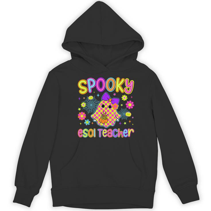 Spooky ESOL Teacher Halloween ESOL Teaching Coquette Women's Hoodie, novelty gifts, funny gifts Spooky ESOL Teacher Halloween ESOL Teaching Coquette Women's Hoodie, novelty gifts, funny gifts