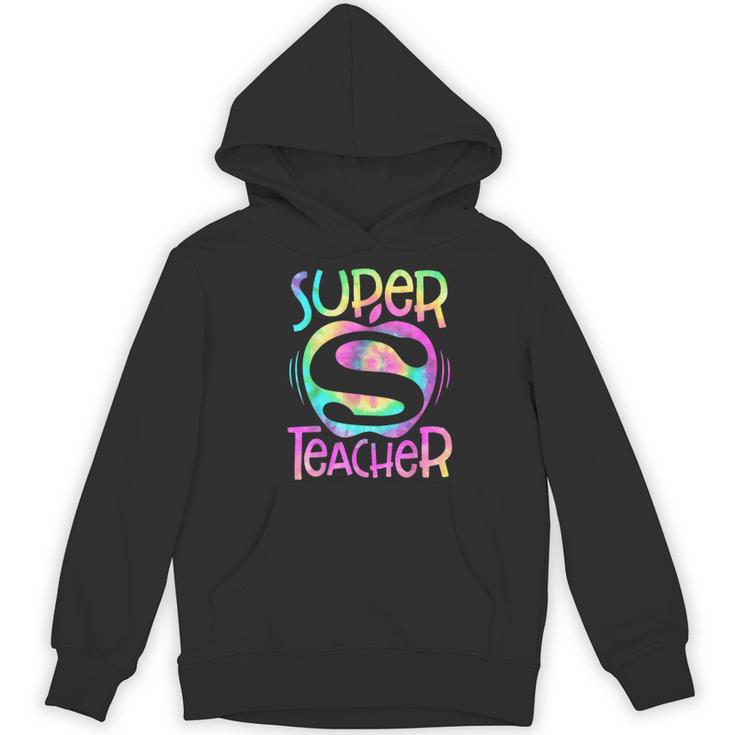Super Teacher Back To School Apple Tie Dye First Day Women's Hoodie, novelty gifts, funny gifts Super Teacher Back To School Apple Tie Dye First Day Women's Hoodie, novelty gifts, funny gifts