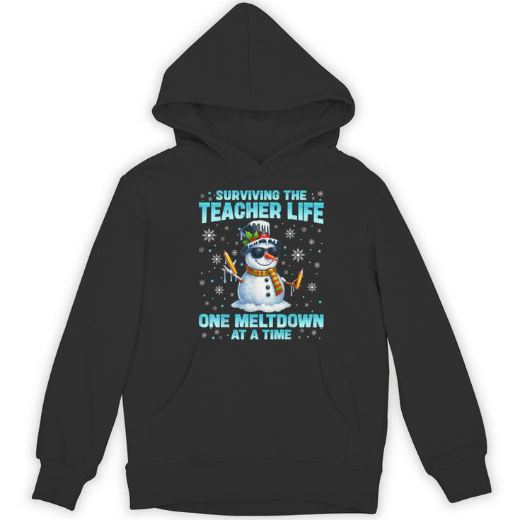 Surviving The Teacher Life Pjs Pajamas Christmas Xmas Teache Women's Hoodie, novelty gifts, funny gifts