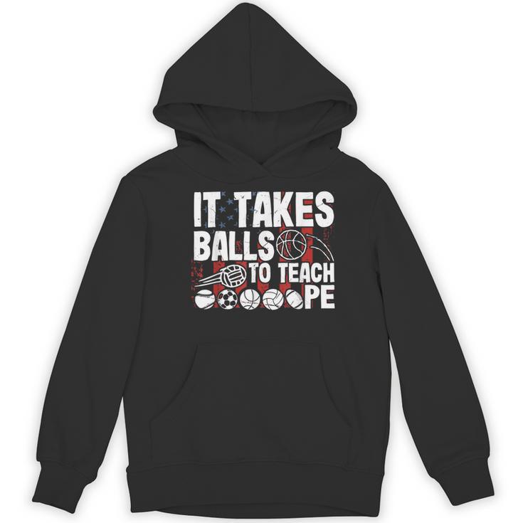 It Takes Balls To Teach Pe Teacher Chaos Coordinator US Flag Women's Hoodie, novelty gifts, funny gifts It Takes Balls To Teach Pe Teacher Chaos Coordinator US Flag Women's Hoodie, novelty gifts, funny gifts