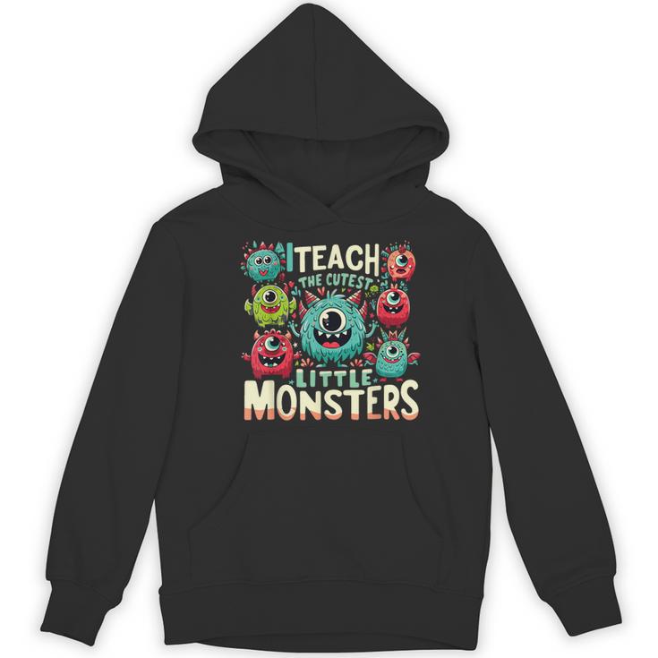 I Teach The Cutest Little Monsters Teacher Halloween Outfit Women's Hoodie, novelty gifts, funny gifts