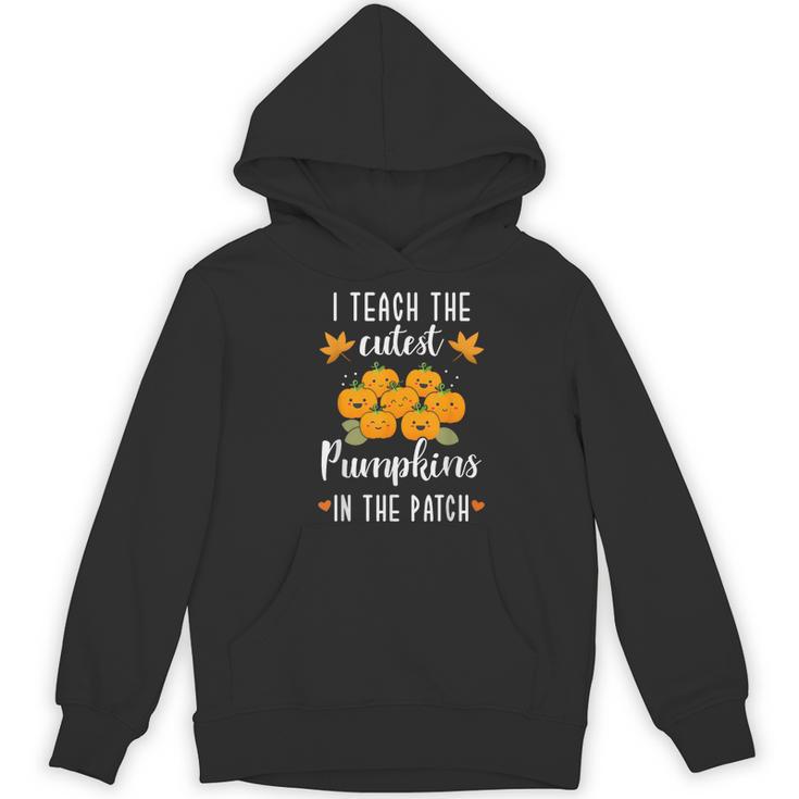 I Teach The Cutest Pumpkins In The Patch Halloween Teacher Women's Hoodie, novelty gifts, funny gifts
