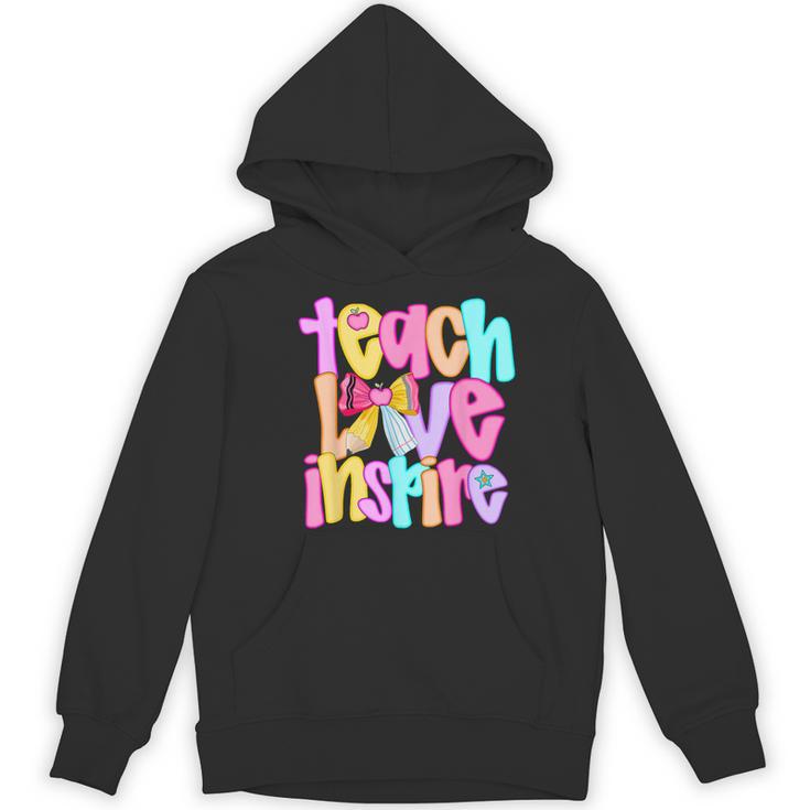 Teach Love Inspire Preppy Back To School Teacher Women Women's Hoodie, novelty gifts, funny gifts Teach Love Inspire Preppy Back To School Teacher Women Women's Hoodie, novelty gifts, funny gifts
