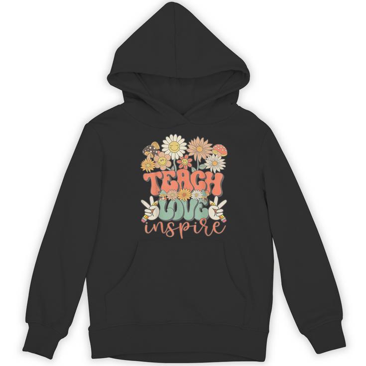 Teach Love Inspire Retro Groovy Daisy Back To School Teacher For Men Women Kids Women's Hoodie, novelty gifts, funny gifts Teach Love Inspire Retro Groovy Daisy Back To School Teacher For Men Women Kids Women's Hoodie, novelty gifts, funny gifts