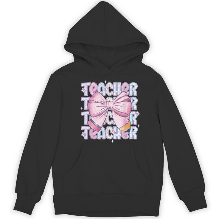 Teacher Bow Pencil Flowers Teacher Back To School Women's Hoodie, novelty gifts, funny gifts Teacher Bow Pencil Flowers Teacher Back To School Women's Hoodie, novelty gifts, funny gifts