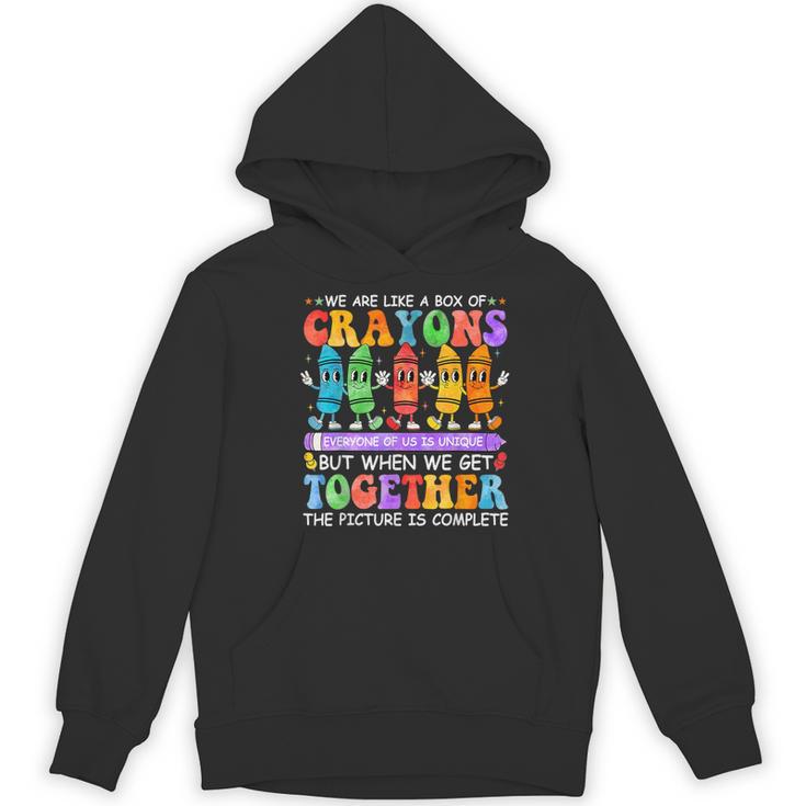 Teacher We Are Like A Box Of Crayons Back To School Men Women Kids Women's Hoodie, novelty gifts, funny gifts Teacher We Are Like A Box Of Crayons Back To School Men Women Kids Women's Hoodie, novelty gifts, funny gifts
