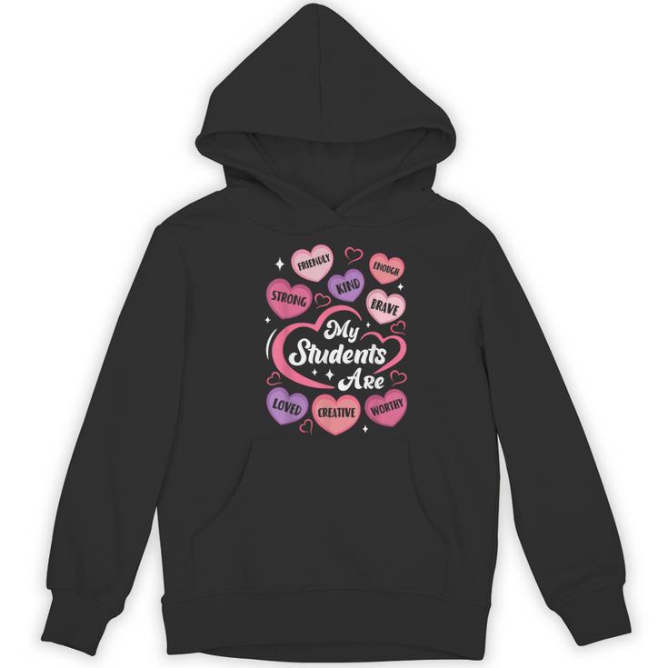 Teacher Positive Affirmations Candy Heart Valentine's Day Women's Hoodie, novelty gifts, funny gifts Teacher Positive Affirmations Candy Heart Valentine's Day Women's Hoodie, novelty gifts, funny gifts