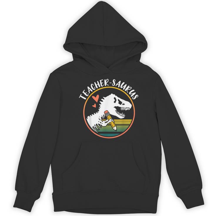 Teacher-Saurus Dinosaur Teacher Design T-Rex Design Women's Hoodie, novelty gifts, funny gifts