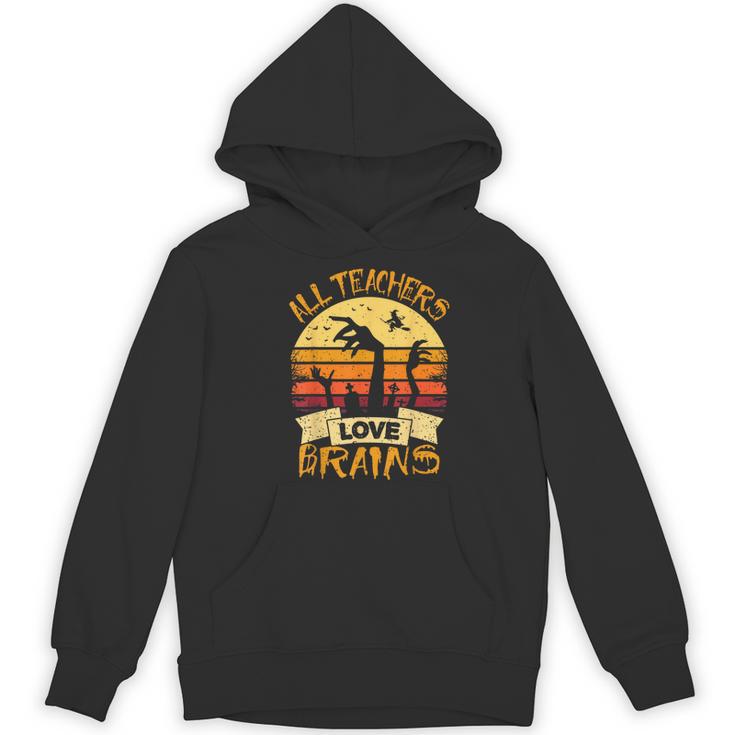 Teacher Shirt All Teachers Love Brains Halloween Men Women Women's Hoodie, novelty gifts, funny gifts