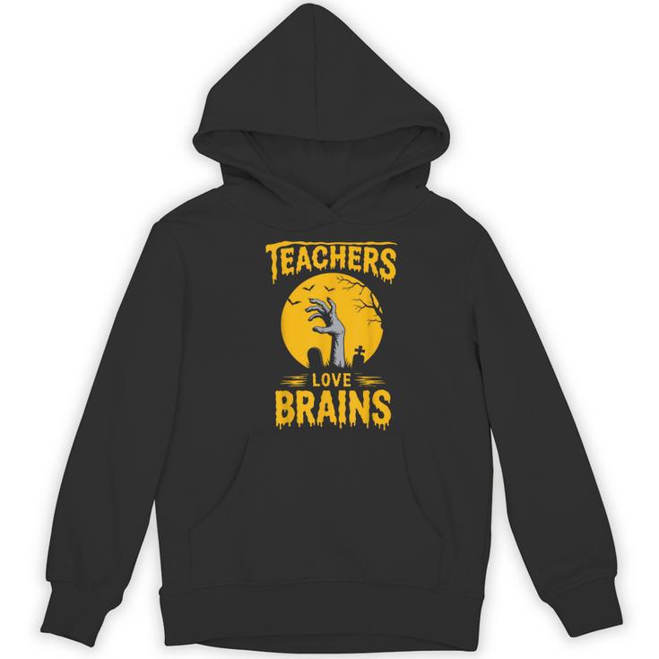 Teachers Love Brains Shirt Men Women Halloween Teacher Women's Hoodie, novelty gifts, funny gifts