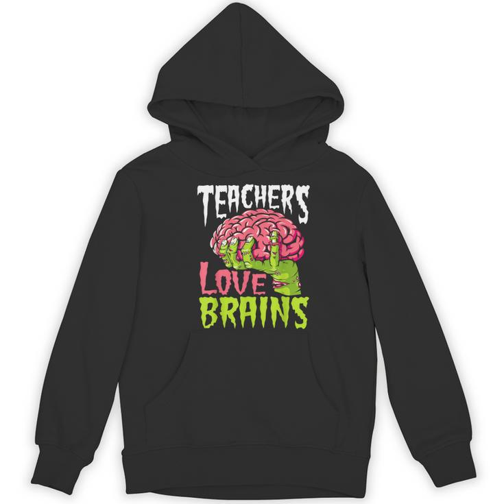 Teachers Love Brains Zombie Teacher Halloween Zombies Women's Hoodie, novelty gifts, funny gifts