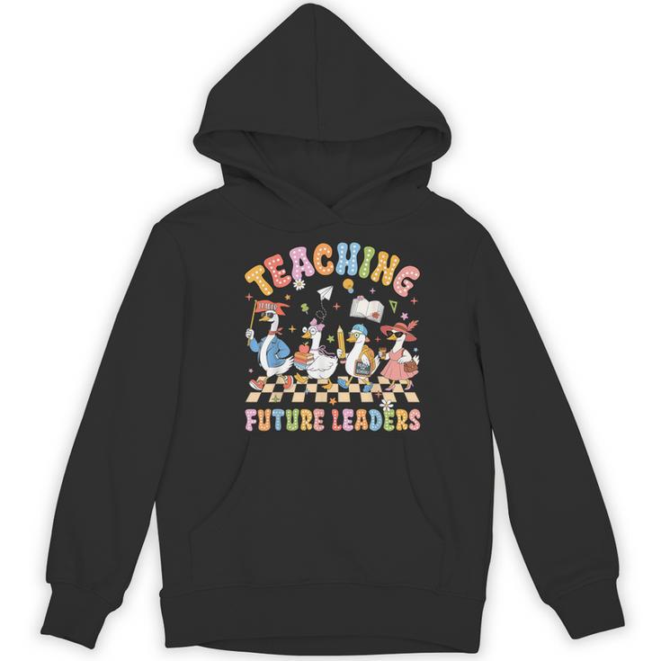 Teaching Future Leaders Teacher Back To School Cute Goose Women's Hoodie, novelty gifts, funny gifts Teaching Future Leaders Teacher Back To School Cute Goose Women's Hoodie, novelty gifts, funny gifts