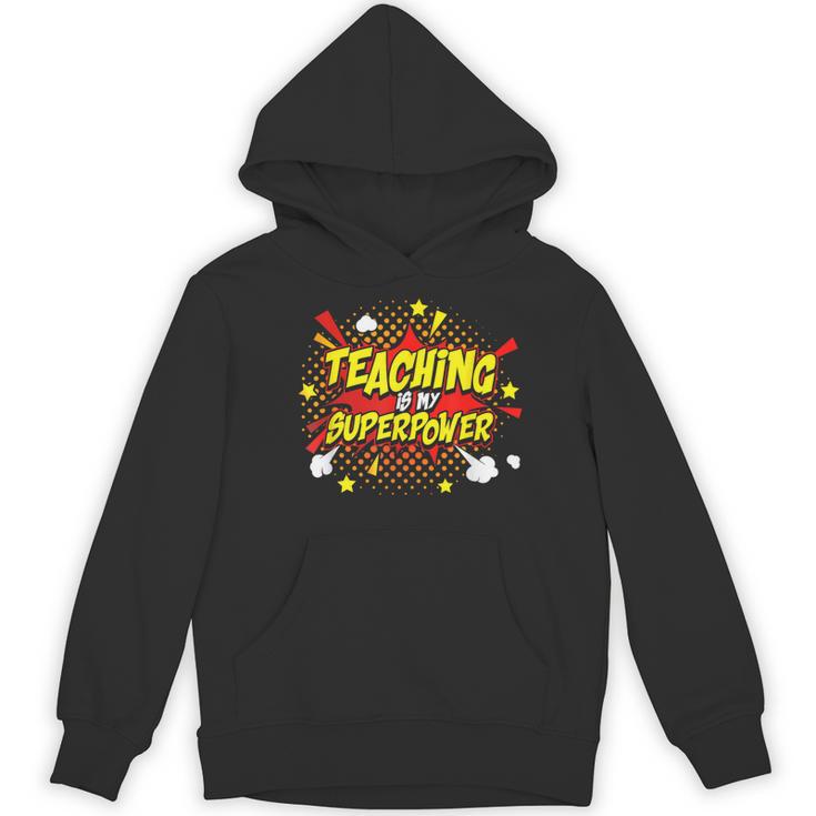 Teaching Is My Superpower Retro Comic Teacher Women's Hoodie, novelty gifts, funny gifts Teaching Is My Superpower Retro Comic Teacher Women's Hoodie, novelty gifts, funny gifts