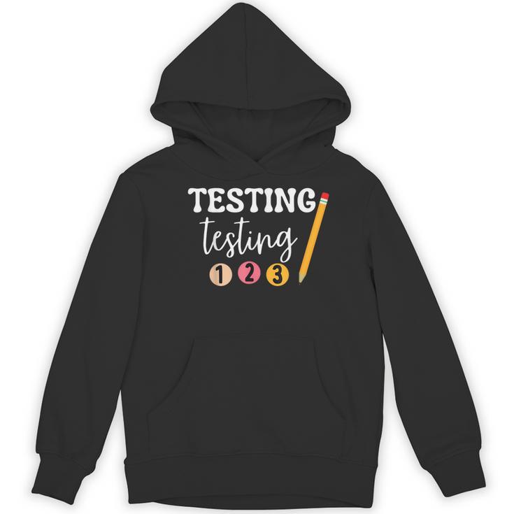 Testing Testing 123 Cute Math Teacher Student Test Day Men Women Girls Kids Women's Hoodie, novelty gifts, funny gifts