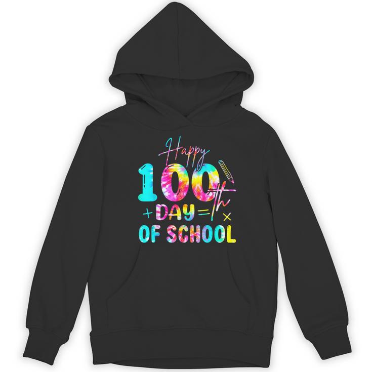 Tie Dye Happy 100th Day Of School Teacher Student 100 Days Women's Hoodie, novelty gifts, funny gifts