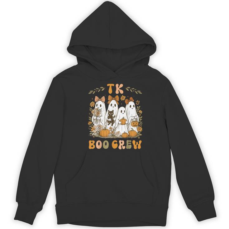 TK Boo Crew Preppy Halloween Floral Ghost TK Teacher Team TK Women's Hoodie, novelty gifts, funny gifts TK Boo Crew Preppy Halloween Floral Ghost TK Teacher Team TK Women's Hoodie, novelty gifts, funny gifts