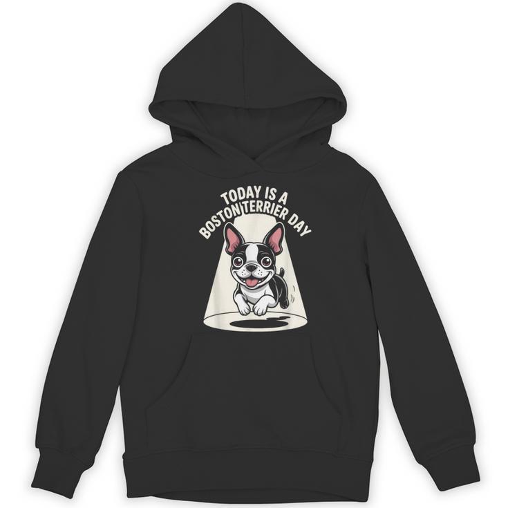 Today Is A Boston Terrier Day Cute Dog Lover Cartoon Women's Hoodie, novelty gifts, funny gifts
