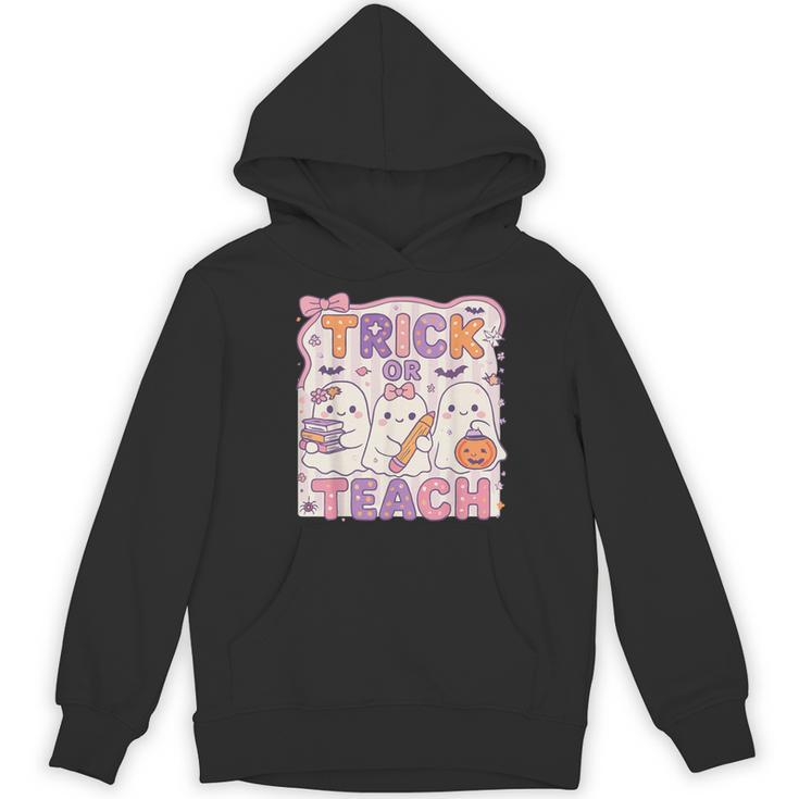 Trick Or Teach Retro Halloween Teacher Look Women's Hoodie, novelty gifts, funny gifts