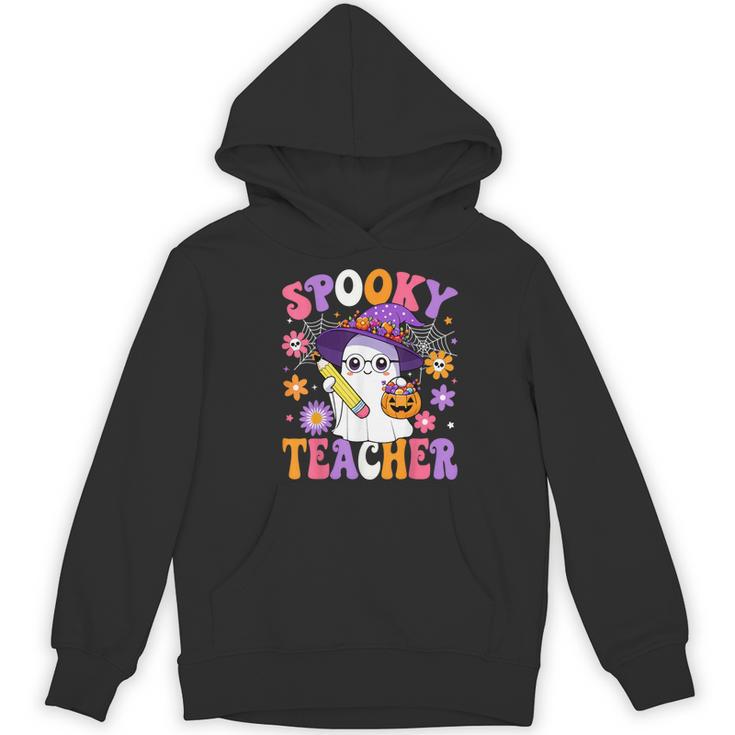 Trick Or Teach Spooky Teacher Ghost Halloween Teacher Women's Hoodie, novelty gifts, funny gifts