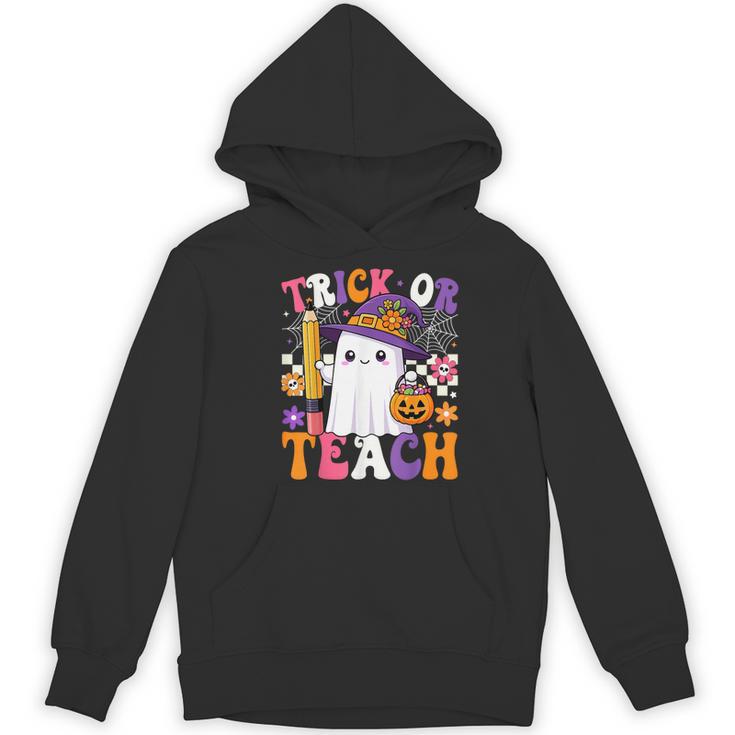 Trick Or Teach Teacher Pencil Ghost Halloween Teacher Women's Hoodie, novelty gifts, funny gifts