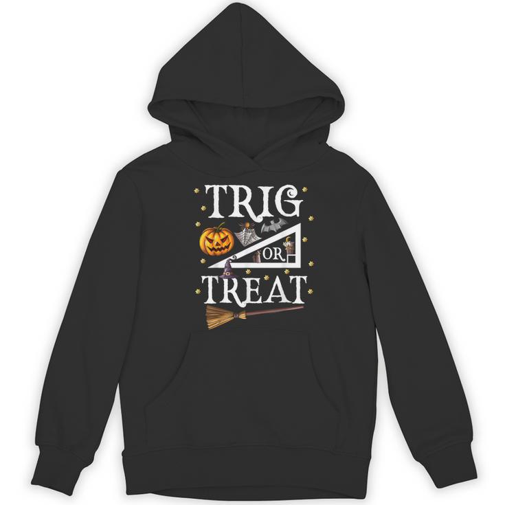 Trig Or Treat Shirt Halloween Math Teacher School College Men Women Kids Women's Hoodie, novelty gifts, funny gifts
