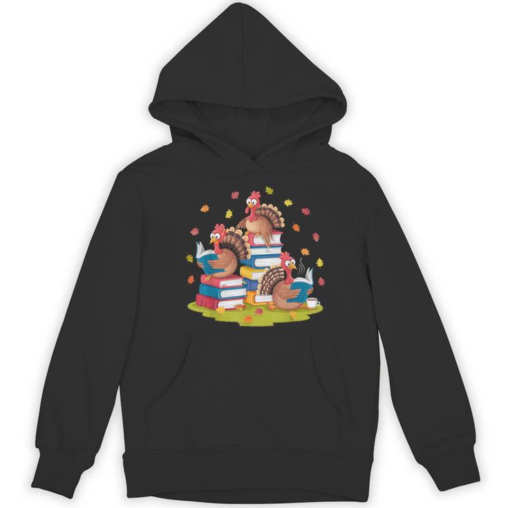 Turkey Reading Books Fall Season Thanksgiving Teacher Book Women's Hoodie, novelty gifts, funny gifts Turkey Reading Books Fall Season Thanksgiving Teacher Book Women's Hoodie, novelty gifts, funny gifts