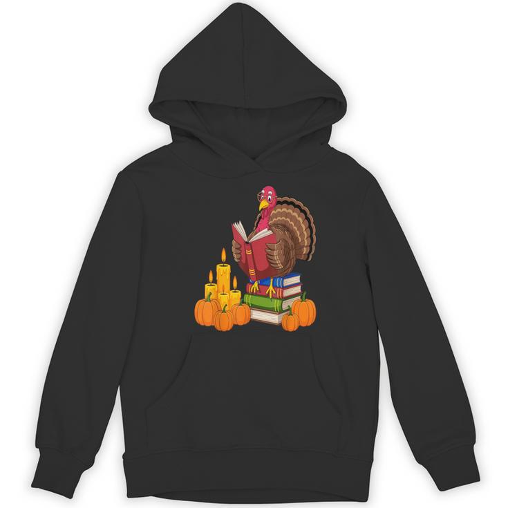 Turkey Reading Books Fall Thanksgiving Teacher Book Women's Hoodie, novelty gifts, funny gifts Turkey Reading Books Fall Thanksgiving Teacher Book Women's Hoodie, novelty gifts, funny gifts