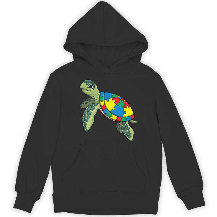 Turtle Puzzle Pieces For Autism Awareness Kids Women Teacher Women's Hoodie, novelty gifts, funny gifts