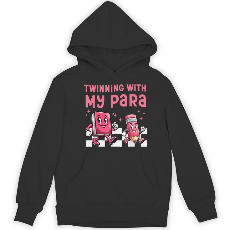 Twinning With My Para Teacher Matching Paraprofessional 70s For Men Women Women's Hoodie, novelty gifts, funny gifts Twinning With My Para Teacher Matching Paraprofessional 70s For Men Women Women's Hoodie, novelty gifts, funny gifts