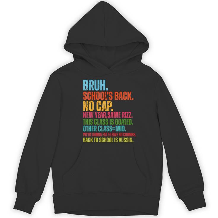 Vintage Bruh We Back No Cap Bruh We'Re Back Student Teacher Women's Hoodie, novelty gifts, funny gifts Vintage Bruh We Back No Cap Bruh We'Re Back Student Teacher Women's Hoodie, novelty gifts, funny gifts