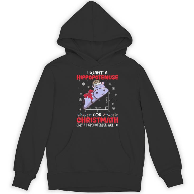 I Want A Hippopotenuse For Christmath Math Teacher Christmas Women's Hoodie, novelty gifts, funny gifts