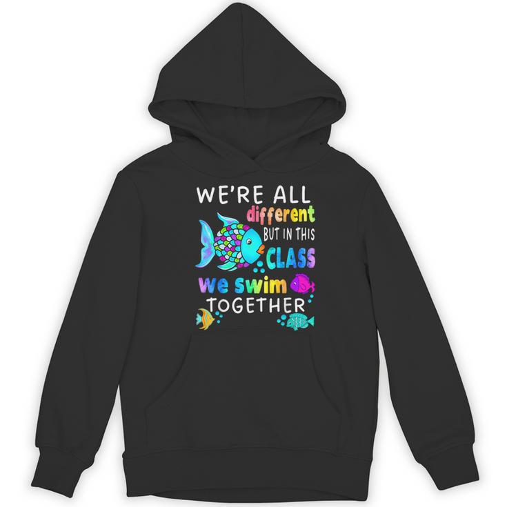 We'Re All Different But We Swim Together Elementary Teacher Women's Hoodie, novelty gifts, funny gifts We'Re All Different But We Swim Together Elementary Teacher Women's Hoodie, novelty gifts, funny gifts