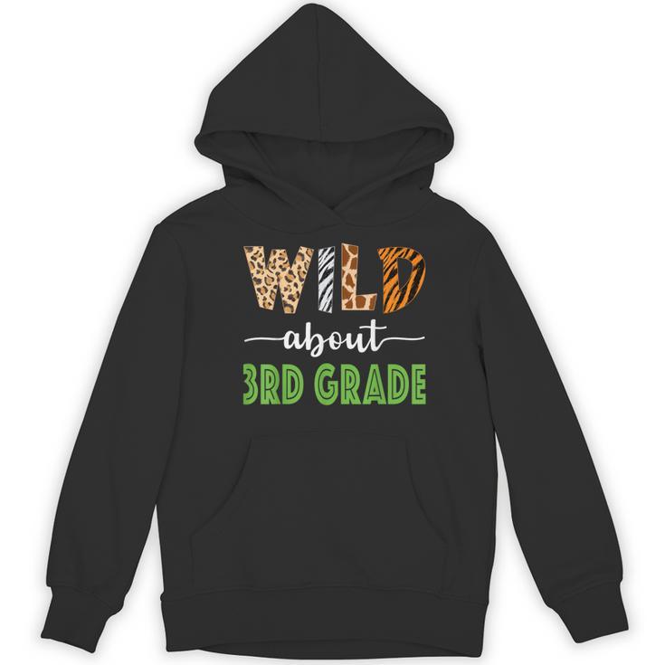Wild About 3rd Grade Teacher Student Third Grade Zoo Safari Men Women Girls Kids Women's Hoodie, novelty gifts, funny gifts