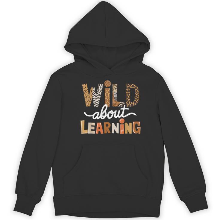 Wild About Learning Back To School First Day Teacher Student Women's Hoodie, novelty gifts, funny gifts
