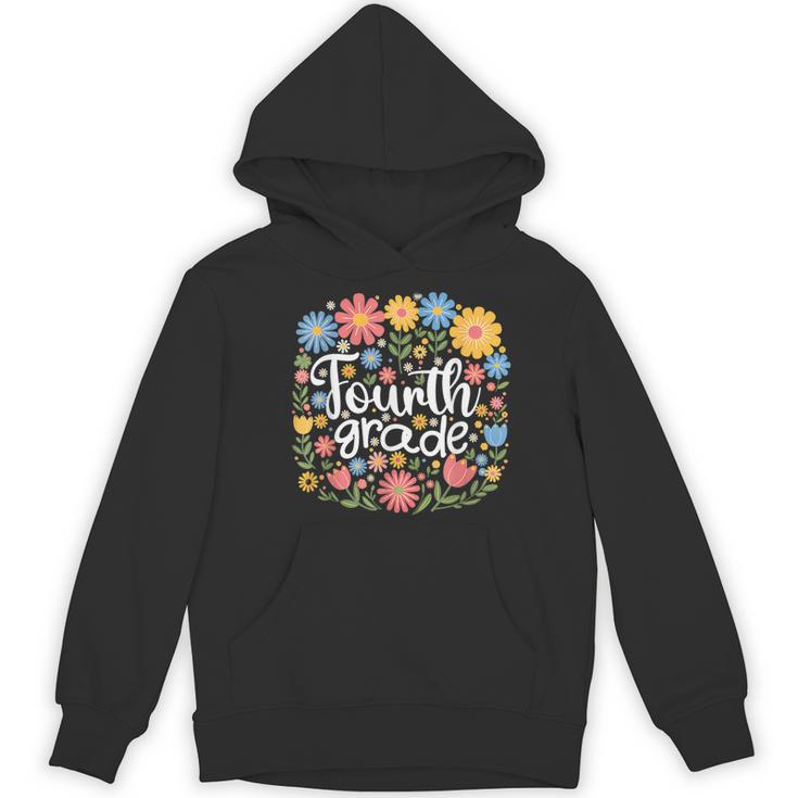 Wildflower 4th Fourth Grade Floral Back To School Teacher Women's Hoodie, novelty gifts, funny gifts