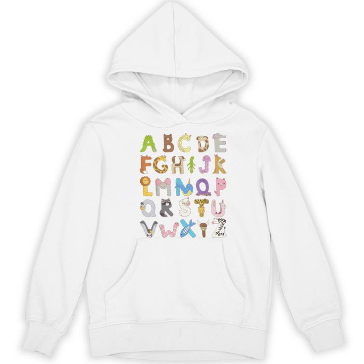 ABC Animals Alphabet Graphic Boys Girls Kindergarten Teacher Women's Hoodie, novelty gifts, funny gifts ABC Animals Alphabet Graphic Boys Girls Kindergarten Teacher Women's Hoodie, novelty gifts, funny gifts