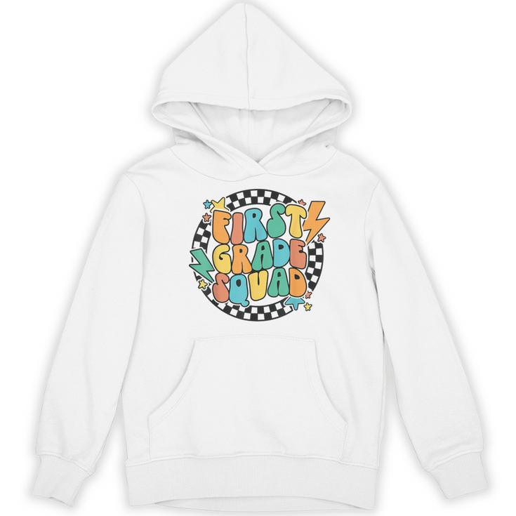Back To School Groovy Teacher 1st First Grade Crew Squad Women's Hoodie, novelty gifts, funny gifts Back To School Groovy Teacher 1st First Grade Crew Squad Women's Hoodie, novelty gifts, funny gifts
