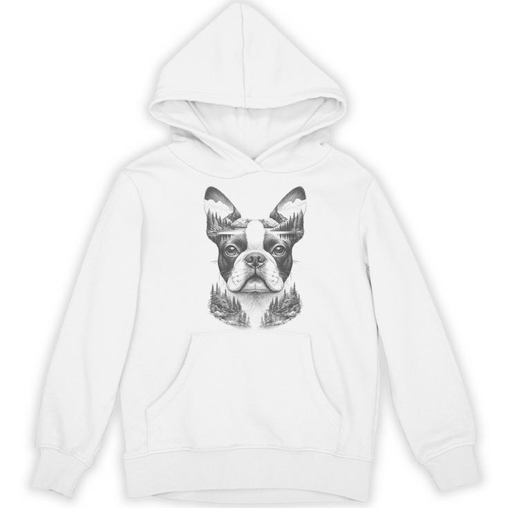 Boston Terrier Dog Bostie Nature Memorial Idea Men Women Women's Hoodie, novelty gifts, funny gifts