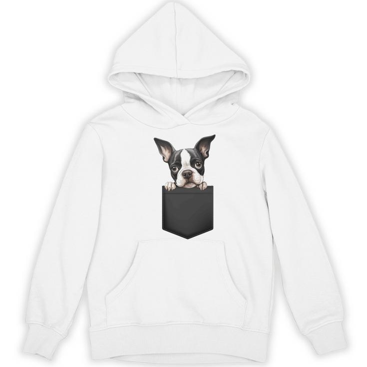 Boston Terrier Dog Puppy Dog In Pocket Cute Pet Lover Women's Hoodie, novelty gifts, funny gifts