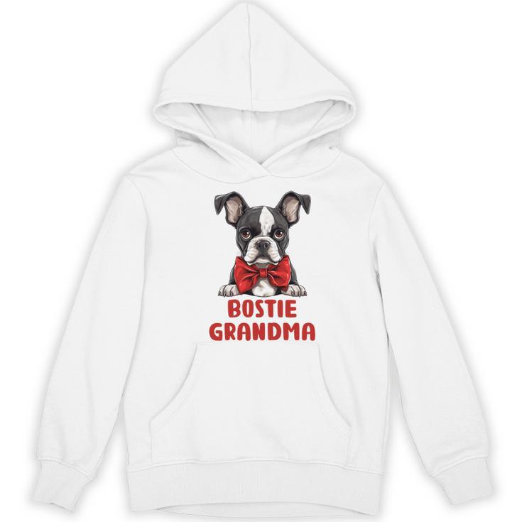 Boston Terrier Grandma Dog Lovers Puppy Bostie Owner Women's Hoodie, novelty gifts, funny gifts