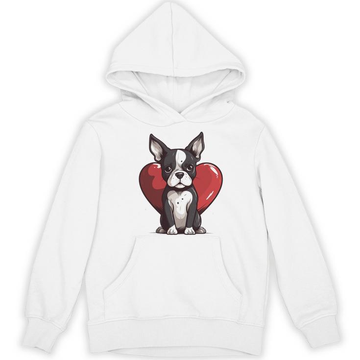 Boston Terrier Mom Dad Bostie Dog Lover Valentines Day Women's Hoodie, novelty gifts, funny gifts