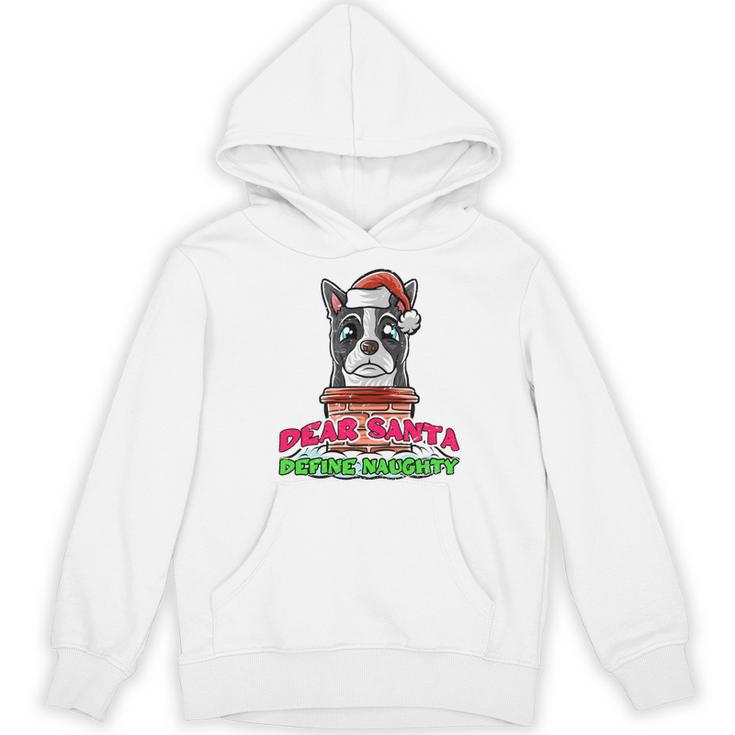 Boston Terrier Santa Claus Christmas Dog Women's Hoodie, novelty gifts, funny gifts