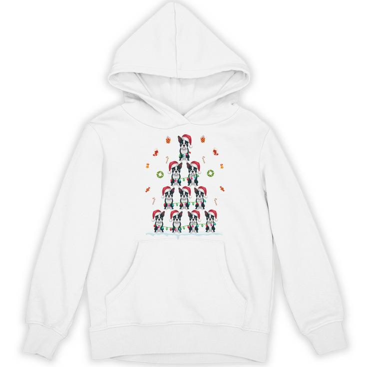 Boston Terrier Xmas Tree Lights For Men Women Boston Terrier Women's Hoodie, novelty gifts, funny gifts