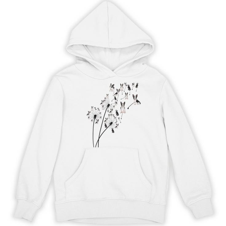Dandelion Boston Terrier Flower Floral Bostie Tree Women's Hoodie, novelty gifts, funny gifts