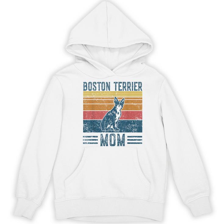 Dog Boston Terrier Mom Vintage Boston Terrier Mom Women's Hoodie, novelty gifts, funny gifts