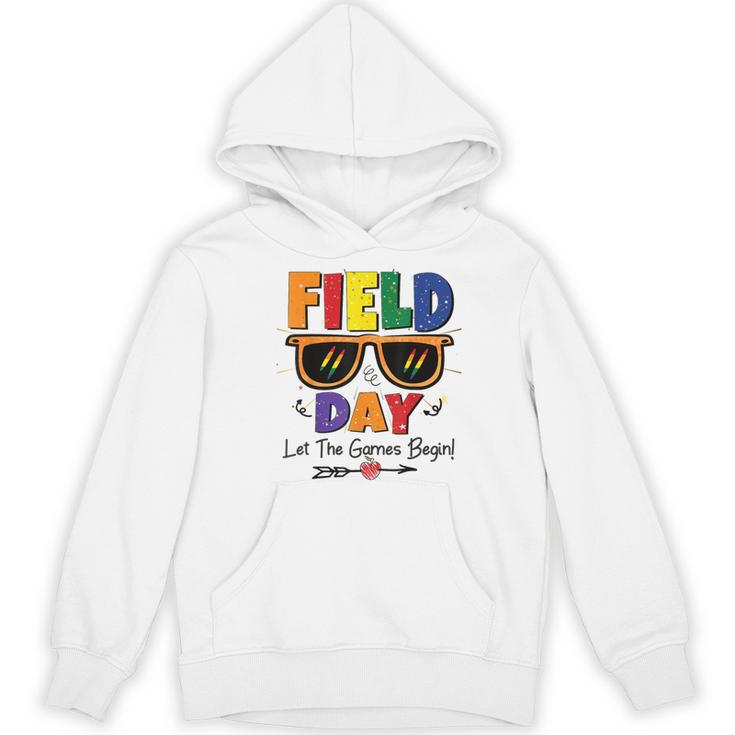 Field Day 2025 Let The Games Begin Kids Boys Girls Teachers Women's Hoodie, novelty gifts, funny gifts