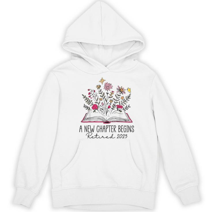 Floral Book a New Chapter Begins Retired Retirement Teacher Women's Hoodie, novelty gifts, funny gifts Floral Book a New Chapter Begins Retired Retirement Teacher Women's Hoodie, novelty gifts, funny gifts