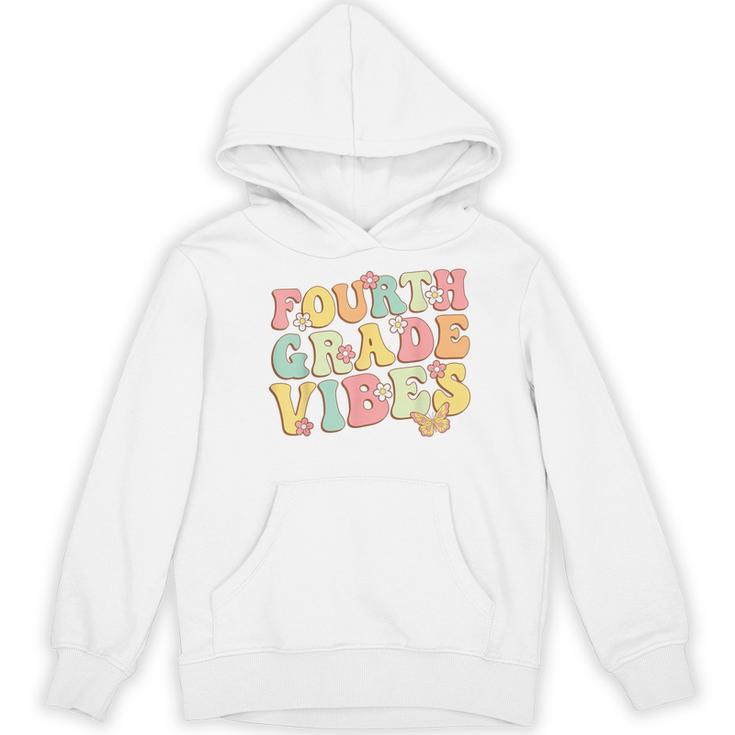 Fourth Grade Vibes Hello Team 4th Grade Teacher Kids Retro Women's Hoodie, novelty gifts, funny gifts